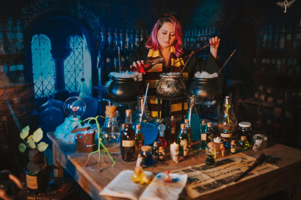 Woman in potion making class