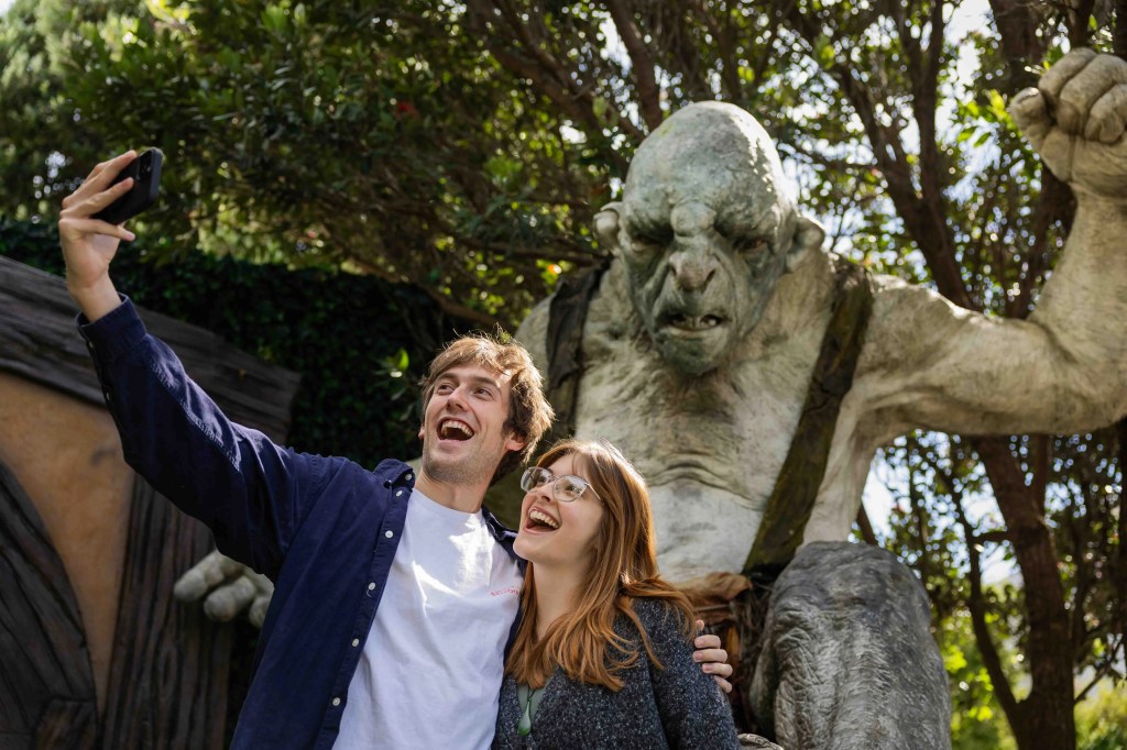 Amber and Tom standing by Ogre